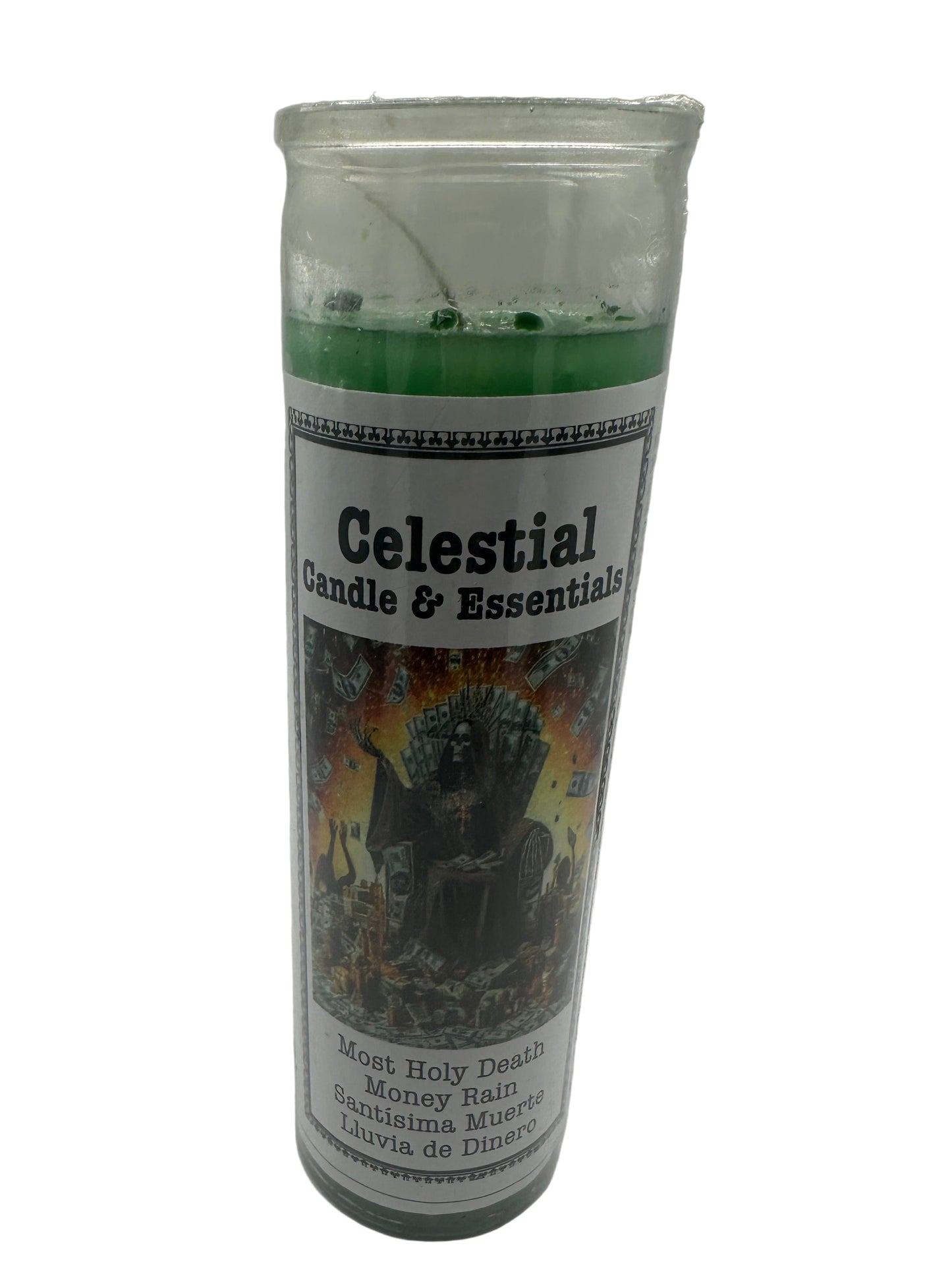 money rain santa muerte candle